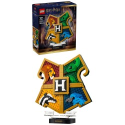 LEGO Harry Potter 76462 Stemma della Casa di Hogwarts, Giocattolo Wall Art 3D con Animali, Regalo di Compleanno per Bambini 12+