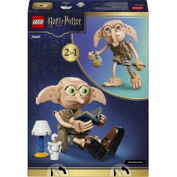 LEGO Harry Potter 76469 2in1 Dobby l'Elfo Libero, Gioco Trasformabile in Kreacher, Decorazione Cameretta, Regalo Bambini 8+