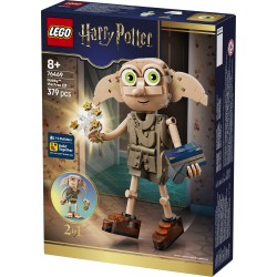 LEGO Harry Potter 76469 2in1 Dobby l'Elfo Libero, Gioco Trasformabile in Kreacher, Decorazione Cameretta, Regalo Bambini 8+