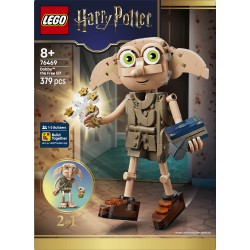 LEGO Harry Potter 76469 2in1 Dobby l'Elfo Libero, Gioco Trasformabile in Kreacher, Decorazione Cameretta, Regalo Bambini 8+