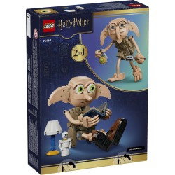 LEGO Harry Potter 76469 2in1 Dobby l'Elfo Libero, Gioco Trasformabile in Kreacher, Decorazione Cameretta, Regalo Bambini 8+