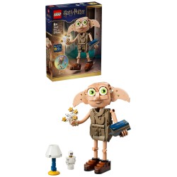 LEGO Harry Potter 76469 2in1 Dobby l'Elfo Libero, Gioco Trasformabile in Kreacher, Decorazione Cameretta, Regalo Bambini 8+