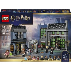 LEGO Harry Potter 76471 Negozi di Magia di Notturn Alley, Giocattolo con 8 Minifigure e Patronus da Collezione, Regalo da 8+