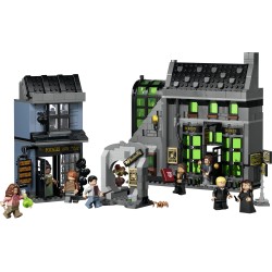 LEGO Harry Potter 76471 Negozi di Magia di Notturn Alley, Giocattolo con 8 Minifigure e Patronus da Collezione, Regalo da 8+