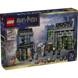 LEGO Harry Potter 76471 Negozi di Magia di Notturn Alley, Giocattolo con 8 Minifigure e Patronus da Collezione, Regalo da 8+