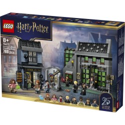LEGO Harry Potter 76471 Negozi di Magia di Notturn Alley, Giocattolo con 8 Minifigure e Patronus da Collezione, Regalo da 8+