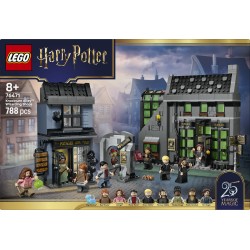 LEGO Harry Potter 76471 Negozi di Magia di Notturn Alley, Giocattolo con 8 Minifigure e Patronus da Collezione, Regalo da 8+