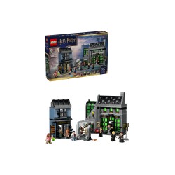 LEGO Harry Potter 76471 Negozi di Magia di Notturn Alley, Giocattolo con 8 Minifigure e Patronus da Collezione, Regalo da 8+