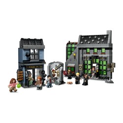 LEGO Harry Potter 76471 Negozi di Magia di Notturn Alley, Giocattolo con 8 Minifigure e Patronus da Collezione, Regalo da 8+