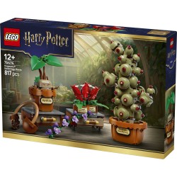 LEGO Harry Potter 76474 Piante di Erbologia di Hogwarts, Giocattolo Interattivo con Piante Finte e Fiori in Vaso, Regalo 12+