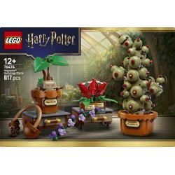 LEGO Harry Potter 76474 Piante di Erbologia di Hogwarts, Giocattolo Interattivo con Piante Finte e Fiori in Vaso, Regalo 12+