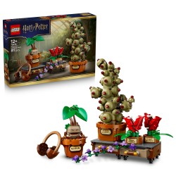 LEGO Harry Potter 76474 Piante di Erbologia di Hogwarts, Giocattolo Interattivo con Piante Finte e Fiori in Vaso, Regalo 12+