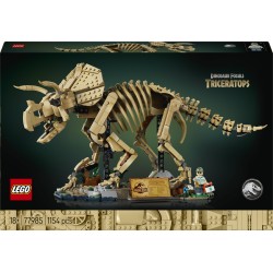 LEGO Jurassic World 77985 Fossili di Dinosauro: Triceratopo, Kit Modellismo per Adulti con Minifigure, Idea Regalo per Fan