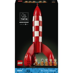 LEGO Ideas 21367 Razzo Lunare di Tintin, Kit Modellismo per Adulti, 5 Minifigure, Cane, Decorazioni Fai da Te, Regalo per Fan