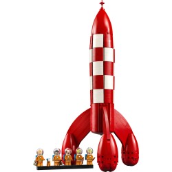 LEGO Ideas 21367 Razzo Lunare di Tintin, Kit Modellismo per Adulti, 5 Minifigure, Cane, Decorazioni Fai da Te, Regalo per Fan