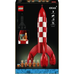 LEGO Ideas 21367 Razzo Lunare di Tintin, Kit Modellismo per Adulti, 5 Minifigure, Cane, Decorazioni Fai da Te, Regalo per Fan
