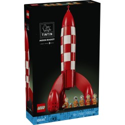 LEGO Ideas 21367 Razzo Lunare di Tintin, Kit Modellismo per Adulti, 5 Minifigure, Cane, Decorazioni Fai da Te, Regalo per Fan