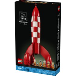 LEGO Ideas 21367 Razzo Lunare di Tintin, Kit Modellismo per Adulti, 5 Minifigure, Cane, Decorazioni Fai da Te, Regalo per Fan