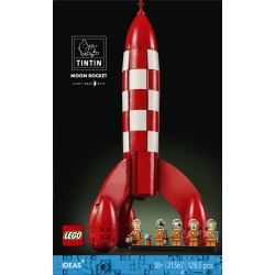 LEGO Ideas 21367 Razzo Lunare di Tintin, Kit Modellismo per Adulti, 5 Minifigure, Cane, Decorazioni Fai da Te, Regalo per Fan