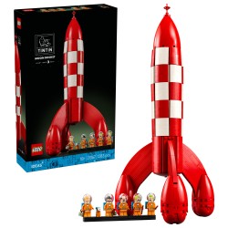 LEGO Ideas 21367 Razzo Lunare di Tintin, Kit Modellismo per Adulti, 5 Minifigure, Cane, Decorazioni Fai da Te, Regalo per Fan