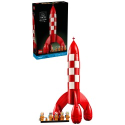 LEGO Ideas 21367 Razzo Lunare di Tintin, Kit Modellismo per Adulti, 5 Minifigure, Cane, Decorazioni Fai da Te, Regalo per Fan