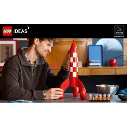 LEGO Ideas 21367 Razzo Lunare di Tintin, Kit Modellismo per Adulti, 5 Minifigure, Cane, Decorazioni Fai da Te, Regalo per Fan