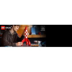LEGO Ideas 21367 Razzo Lunare di Tintin, Kit Modellismo per Adulti, 5 Minifigure, Cane, Decorazioni Fai da Te, Regalo per Fan