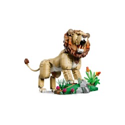 LEGO Creator 31386 3in1 Animali Selvatici: Leone Maestoso Giocattolo, Trasformabile in Leonessa o in 2 Cuccioli, Regalo da 9+