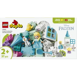 LEGO DUPLO Disney 10462 Scatola Creativa di Frozen con Elsa e Olaf, Giochi Didattici per la Motricità Fine, Regalo Bambini 2+