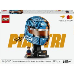 LEGO Editions 43017 Casco di Oscar Piastri McLaren Mastercard F1 Team, Gadget F1 con Minifigure da Collezione, Regalo da 14+
