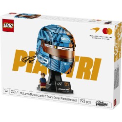 LEGO Editions 43017 Casco di Oscar Piastri McLaren Mastercard F1 Team, Gadget F1 con Minifigure da Collezione, Regalo da 14+