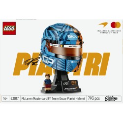 LEGO Editions 43017 Casco di Oscar Piastri McLaren Mastercard F1 Team, Gadget F1 con Minifigure da Collezione, Regalo da 14+