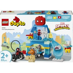 LEGO DUPLO Marvel 10464 Webquarters del Team Spidey, Giocattolo da Supereroi con Moto, 3 Personaggi, Regalo per Bambini da 2+