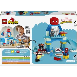 LEGO DUPLO Marvel 10464 Webquarters del Team Spidey, Giocattolo da Supereroi con Moto, 3 Personaggi, Regalo per Bambini da 2+