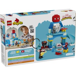 LEGO DUPLO Marvel 10464 Webquarters del Team Spidey, Giocattolo da Supereroi con Moto, 3 Personaggi, Regalo per Bambini da 2+
