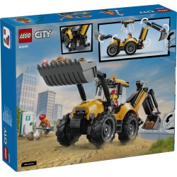 LEGO City 60480 Scavatrice da Cantiere Gialla, Veicolo Giocattolo con 2 Minifigure, Benna e Braccio Funzionanti, Regalo da 7+