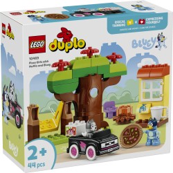 LEGO DUPLO Bluey 10469 Pizzaiole con Muffin e Bluey, Giochi Didattici per la Motricità Fine con Auto e Personaggi, Regalo 2+