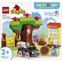 LEGO DUPLO Bluey 10469 Pizzaiole con Muffin e Bluey, Giochi Didattici per la Motricità Fine con Auto e Personaggi, Regalo 2+