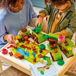 LEGO DUPLO 10480 Foresta Esplorativa con Animali Selvatici, Giochi Didattici con Animali, Alberi, Tappeto da Gioco, Regalo 3+