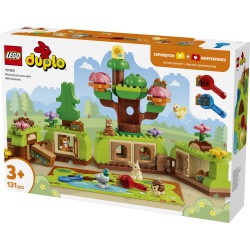 LEGO DUPLO 10480 Foresta Esplorativa con Animali Selvatici, Giochi Didattici con Animali, Alberi, Tappeto da Gioco, Regalo 3+