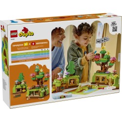 LEGO DUPLO 10480 Foresta Esplorativa con Animali Selvatici, Giochi Didattici con Animali, Alberi, Tappeto da Gioco, Regalo 3+