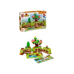 LEGO DUPLO 10480 Foresta Esplorativa con Animali Selvatici, Giochi Didattici con Animali, Alberi, Tappeto da Gioco, Regalo 3+
