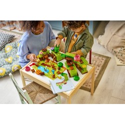 LEGO DUPLO 10480 Foresta Esplorativa con Animali Selvatici, Giochi Didattici con Animali, Alberi, Tappeto da Gioco, Regalo 3+