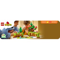 LEGO DUPLO 10480 Foresta Esplorativa con Animali Selvatici, Giochi Didattici con Animali, Alberi, Tappeto da Gioco, Regalo 3+