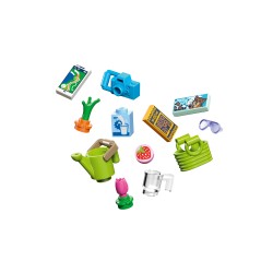 LEGO Friends 42682 Cabina Glamping nella Natura, Casa Giocattolo con 2 Mini Bamboline, Gatto e Accessori, Regalo Bambini 6+