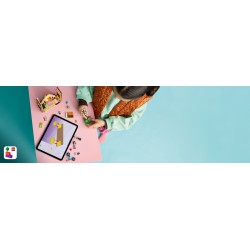 LEGO Friends 42682 Cabina Glamping nella Natura, Casa Giocattolo con 2 Mini Bamboline, Gatto e Accessori, Regalo Bambini 6+
