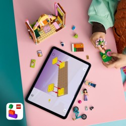 LEGO Friends 42682 Cabina Glamping nella Natura, Casa Giocattolo con 2 Mini Bamboline, Gatto e Accessori, Regalo Bambini 6+