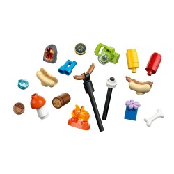 LEGO Friends 42705 Baita nella Foresta Autunnale, Casa Giocattolo con 4 Mini Bamboline, 2 Animali e Accessori, Regalo da 9+