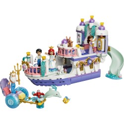 LEGO | Disney Princess 43299 La Barca Nuziale di Ariel, Giocattolo da La Sirenetta con 7 Minifigure, Regalo per Bambine 6+