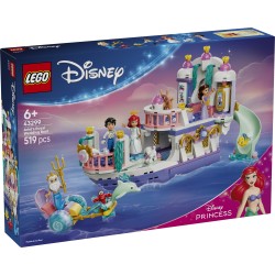 LEGO | Disney Princess 43299 La Barca Nuziale di Ariel, Giocattolo da La Sirenetta con 7 Minifigure, Regalo per Bambine 6+
